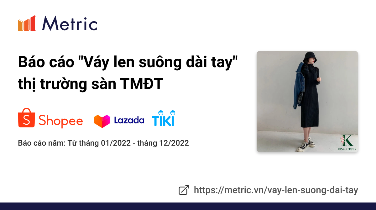 Đầm suông tay dài phối viền chỉ nổi xinh xắn | Váy Đầm