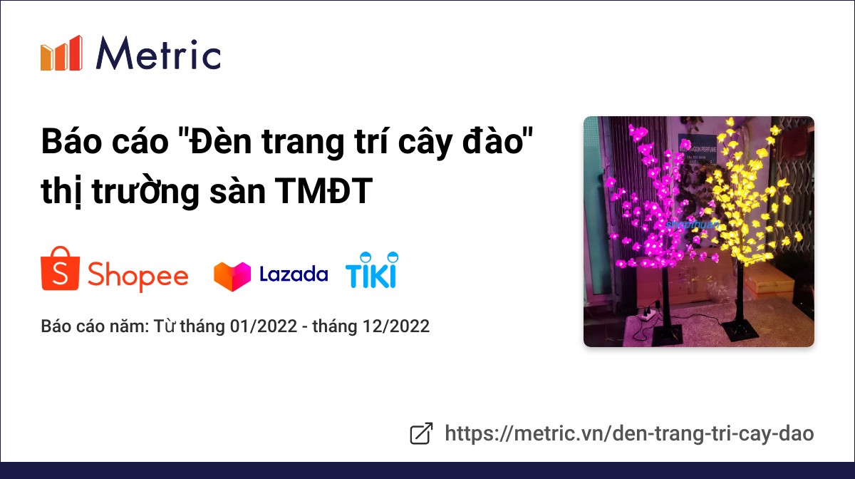 trang trí đèn nháy cho cây đào