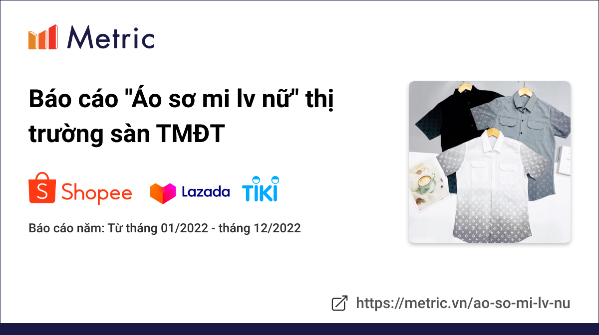 Áo sơ mi nữ Louis Vuitton cổ thêu